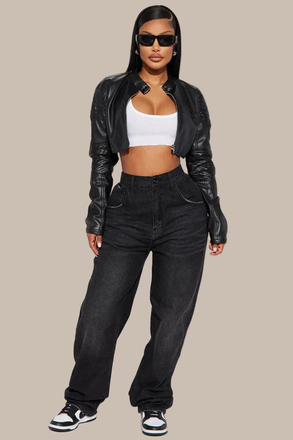 Club Faux Leather Jacket