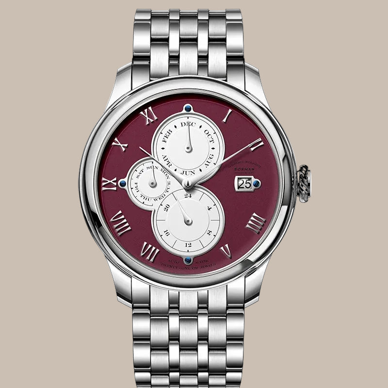 50M Waterproof Leather Watch