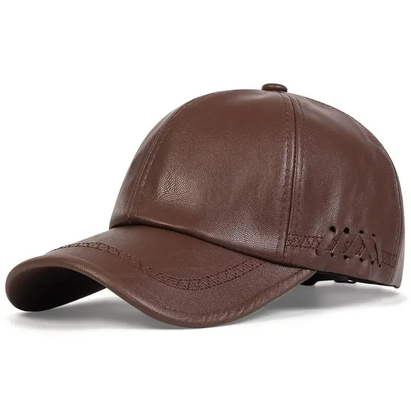 Leather Baseball Cap