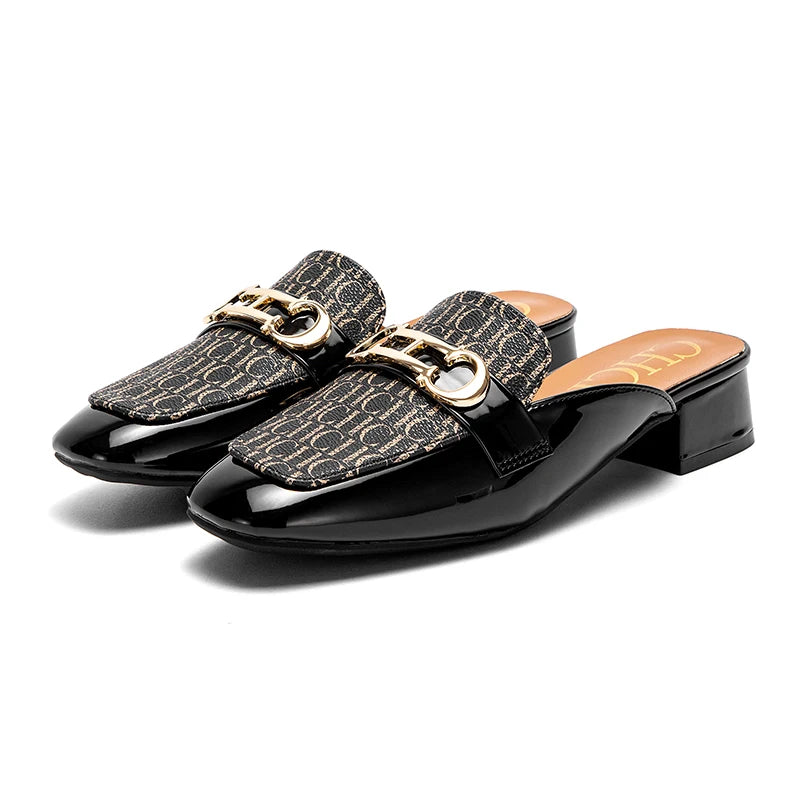 Buckle Mules for Women