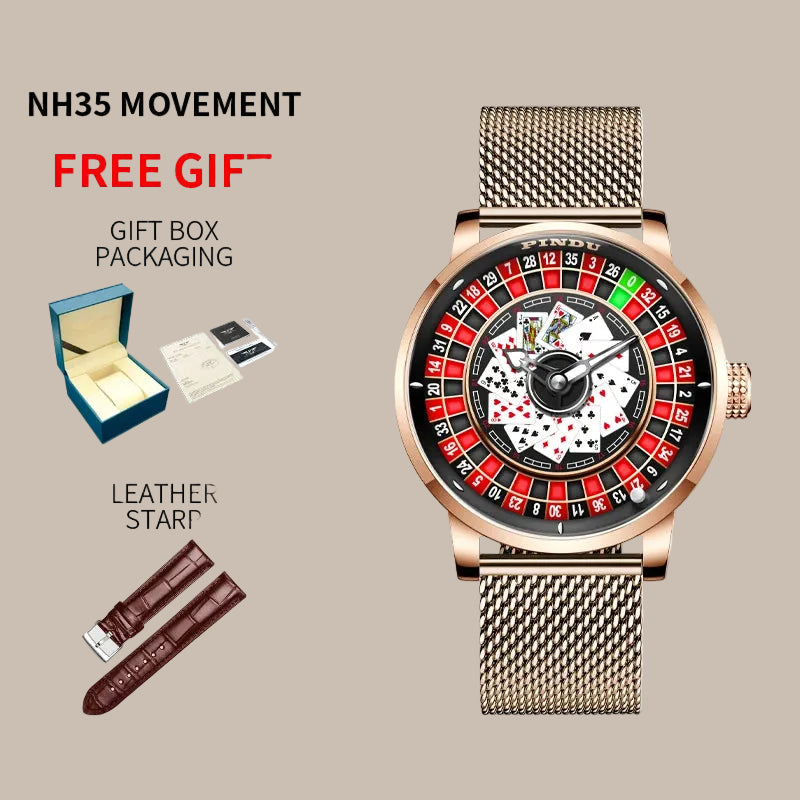 Men’s Luxury Poker Dial Watch