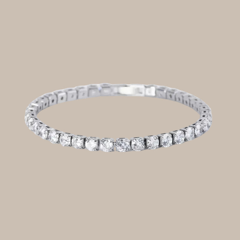 Iced-Out 4mm Crystal Tennis Bracelet