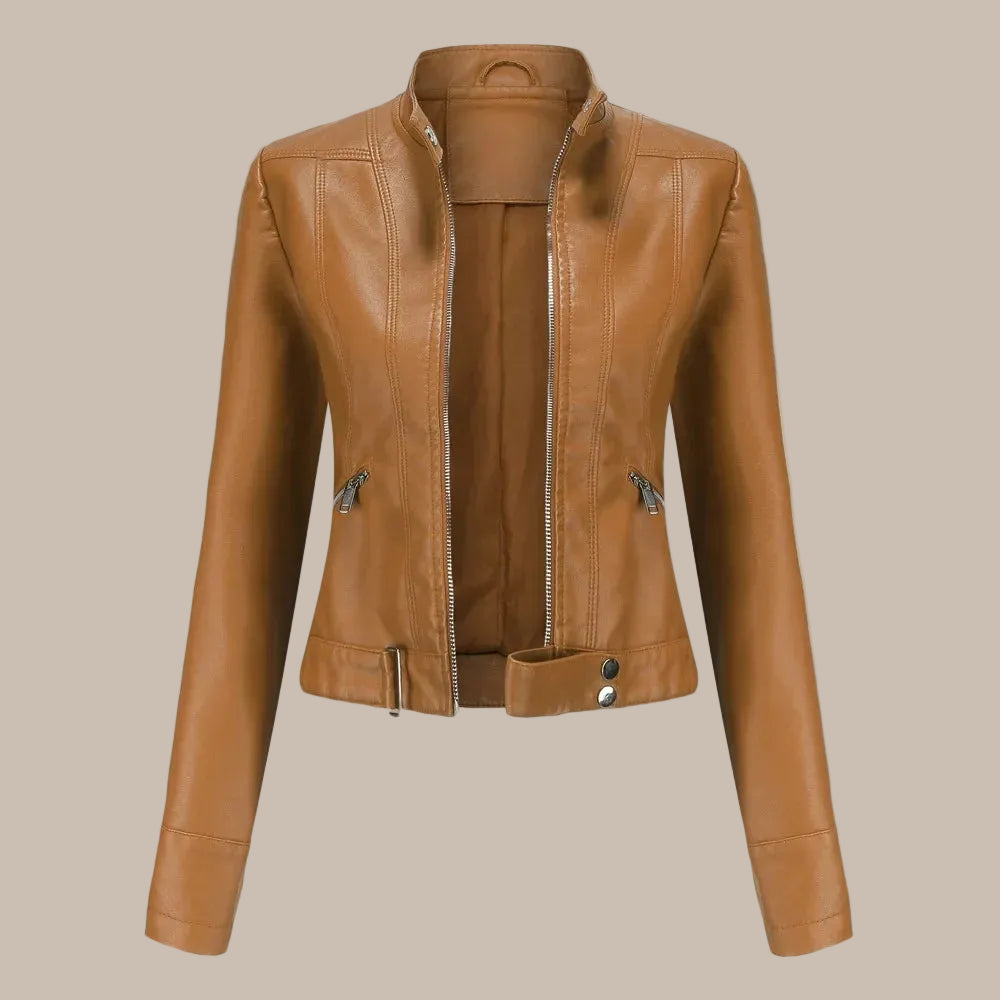 Women's Short Genuine Leather Jacket