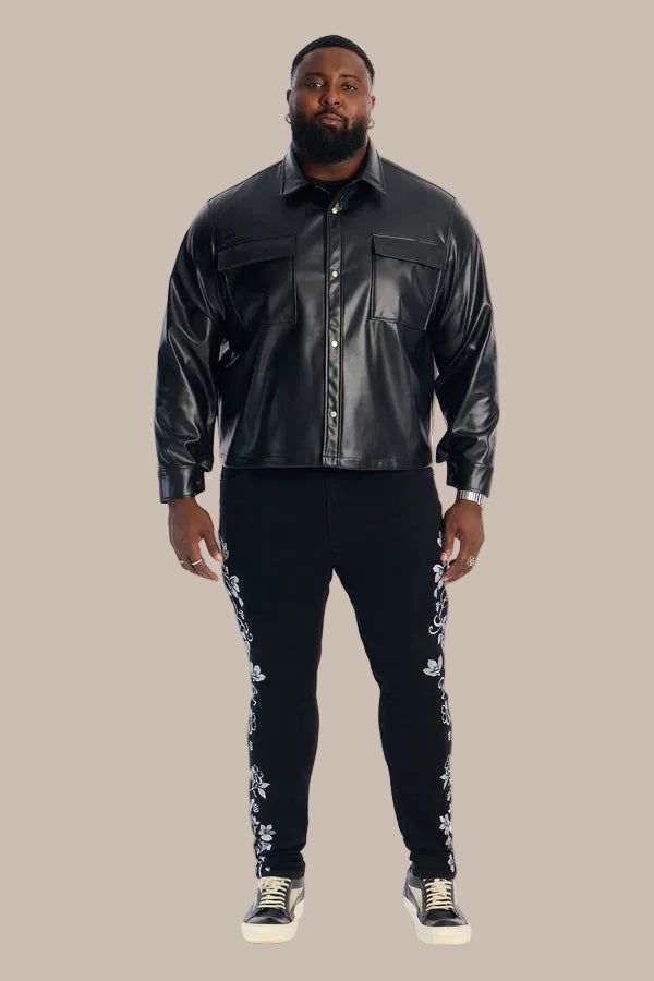Luxury Living Faux Leather Overshirt