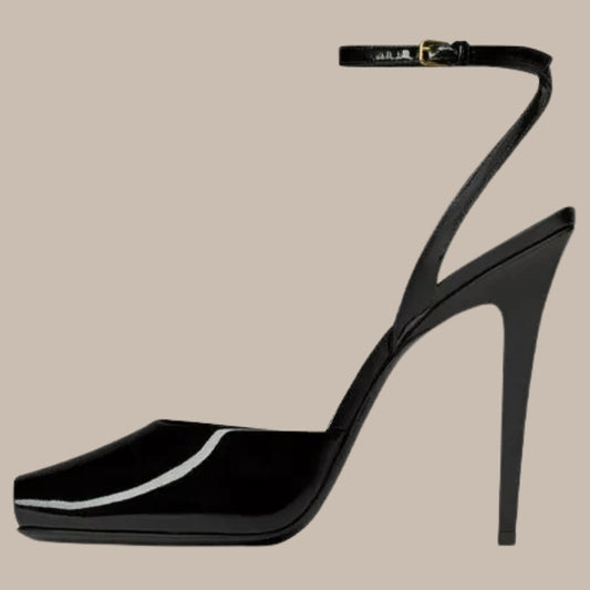 Fish Mouth Patent Sandals