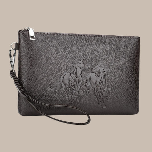 Horse Emboss Clutch Bag
