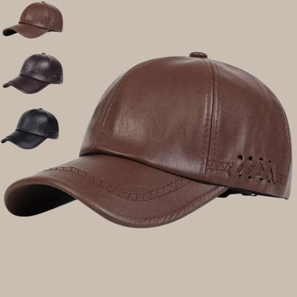 Leather Baseball Cap