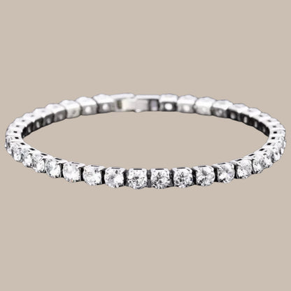 Iced-Out 4mm Crystal Tennis Bracelet