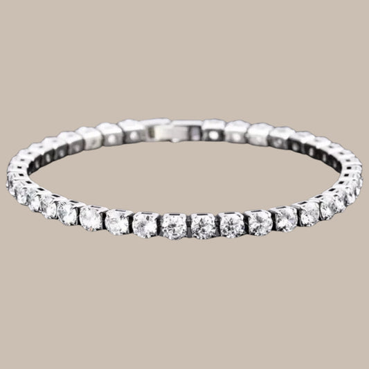 Iced-Out 4mm Crystal Tennis Bracelet