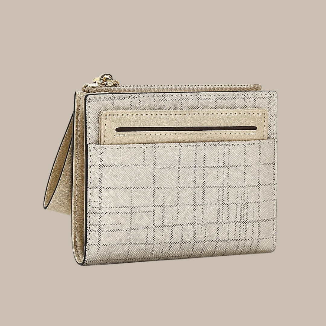 Short Buckle Zipper Clutch