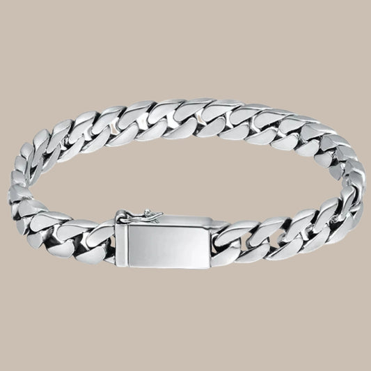 925 Sterling Silver Punk Chain Bracelet