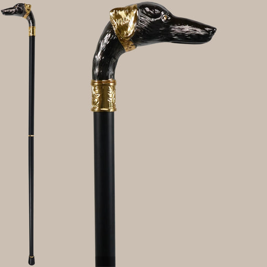 Doberman Black Gold Cane