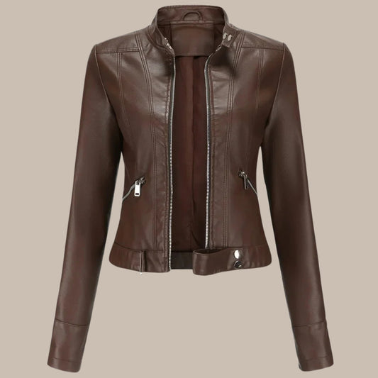 Women's Short Genuine Leather Jacket