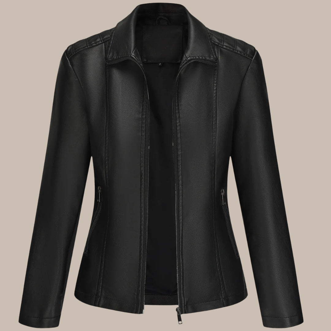 Women's Patchwork Faux Leather Jacket
