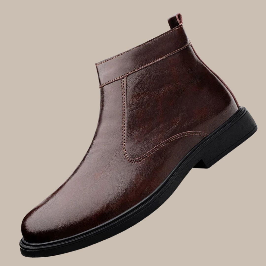 Men's Winter Plush Leather Boots