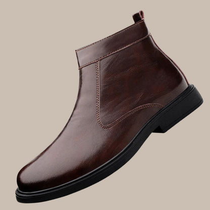 Men's Winter Plush Leather Boots