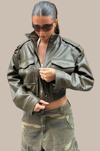 Women’s PU Leather Jacket