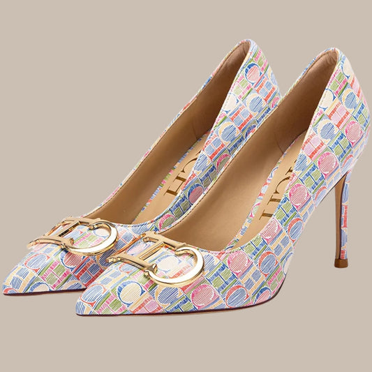 Women’s Letter-Printed Pumps