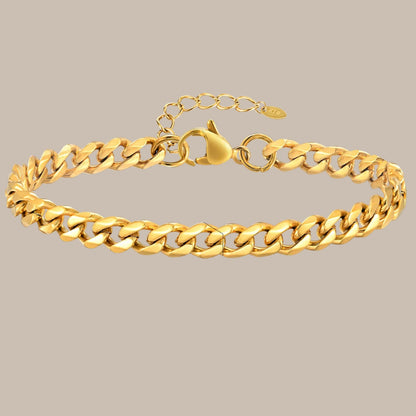 Gold-Tone Toggle Clasp Chain Bracelet