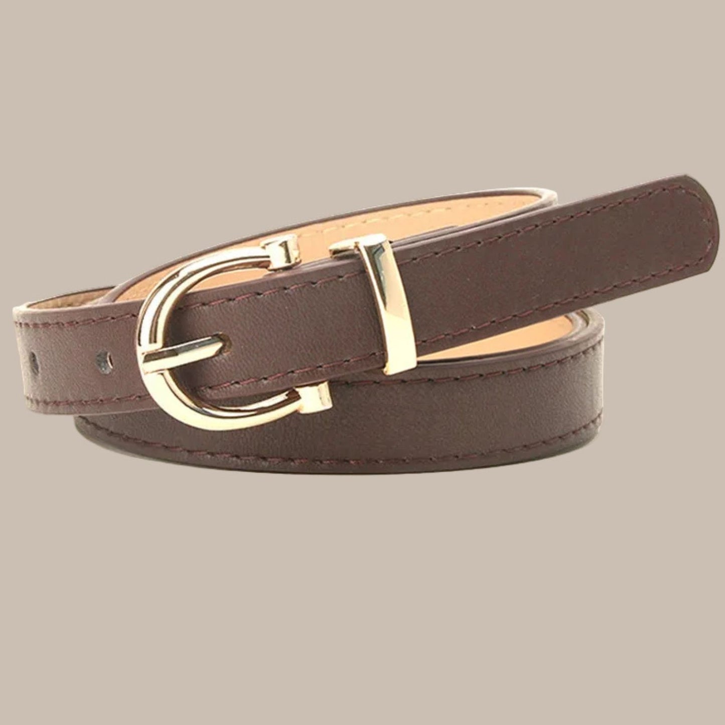 Women's Retro Oval Buckle Belt