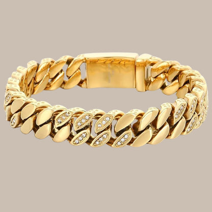 12mm Punk Cuban Curb Chain Bracelet