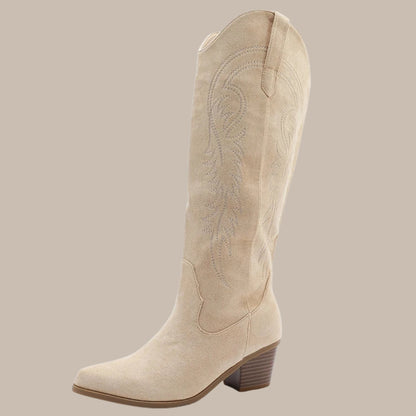 Embroidered Retro Booties