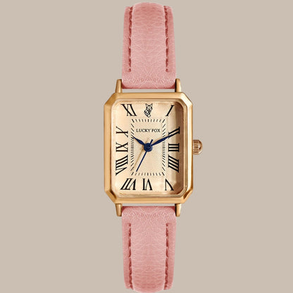 Square Leather Strap Watch