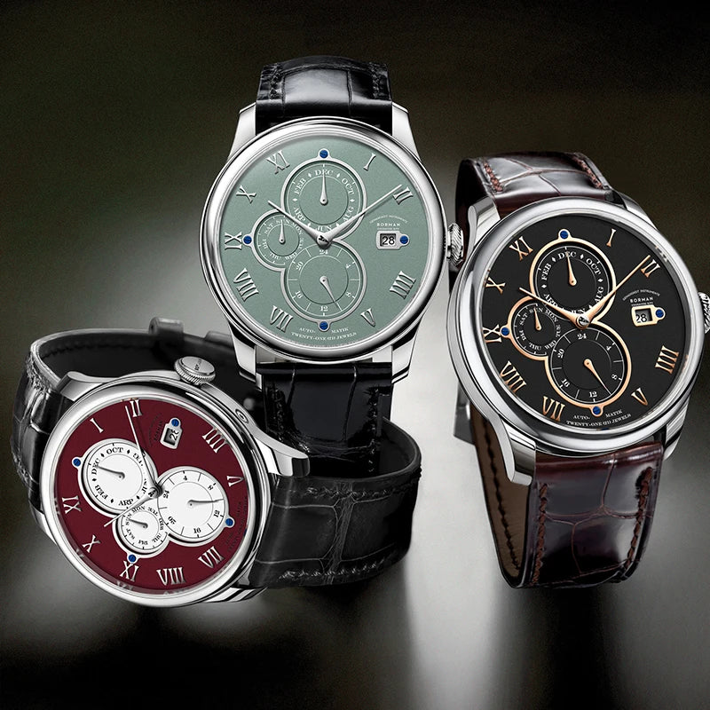 50M Waterproof Leather Watch