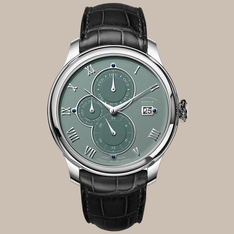 50M Waterproof Leather Watch