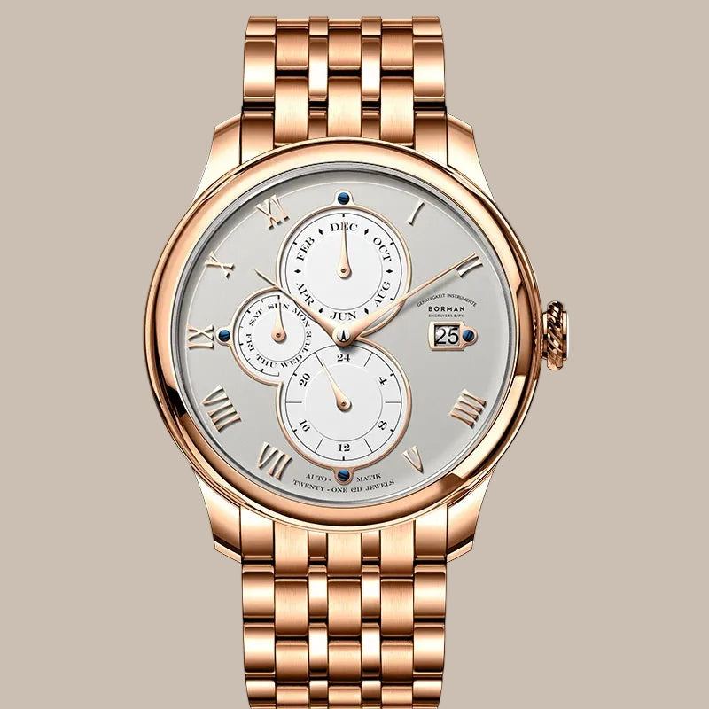 50M Waterproof Leather Watch