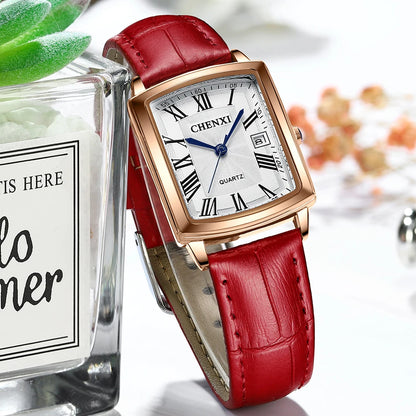 Leather Strap Quartz Watch
