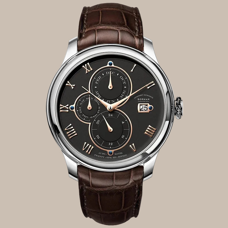 50M Waterproof Leather Watch