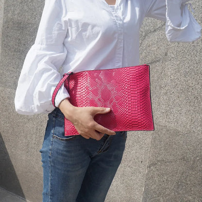 Python Pattern Clutch Bag