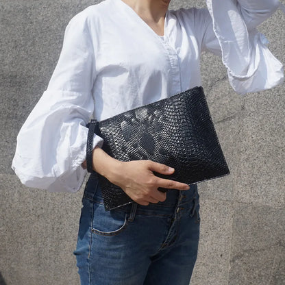 Python Pattern Clutch Bag