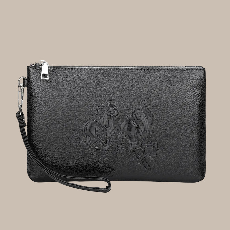 Horse Emboss Clutch Bag