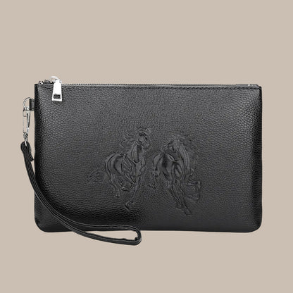 Horse Emboss Clutch Bag