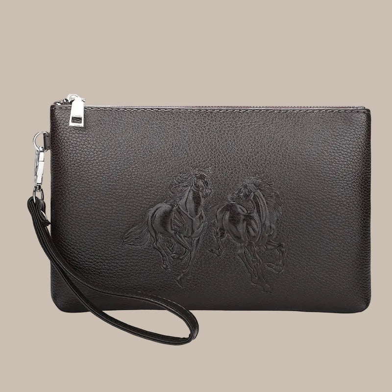 Horse Emboss Clutch Bag