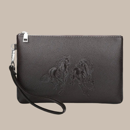 Horse Emboss Clutch Bag