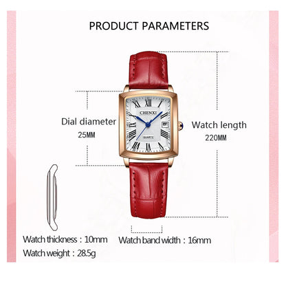 Leather Strap Quartz Watch