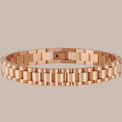 10mm Watchband-Style Stainless Steel Bracelet