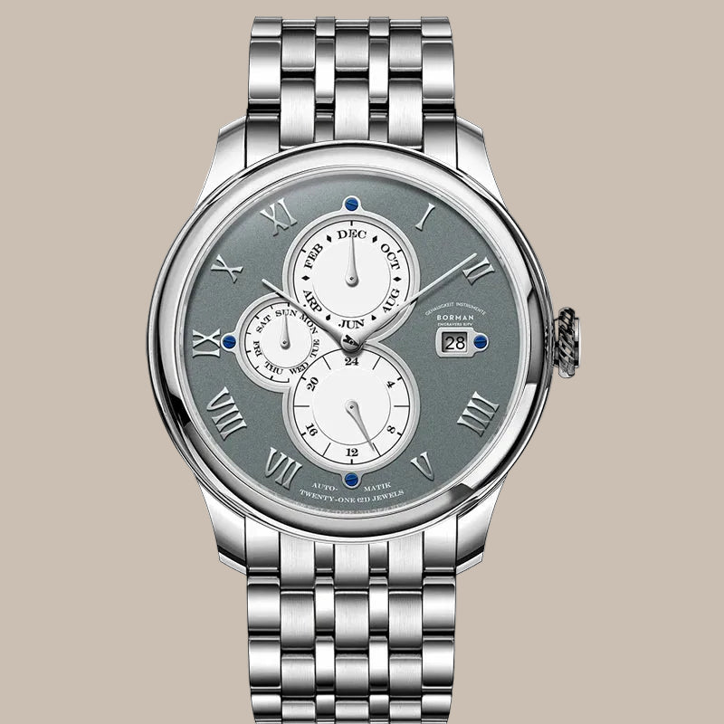 50M Waterproof Leather Watch