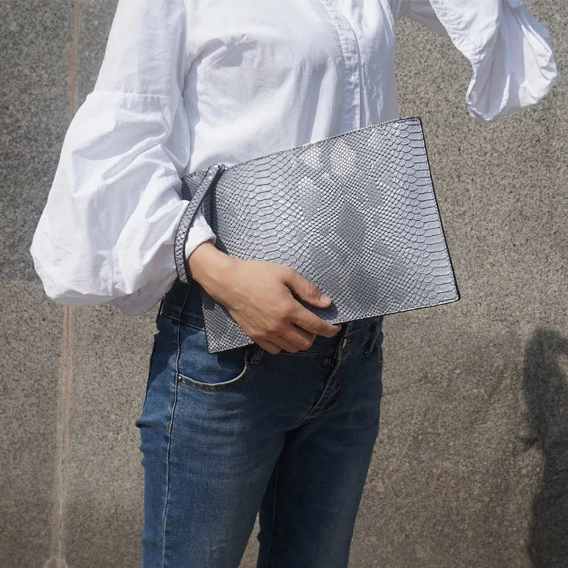 Python Pattern Clutch Bag