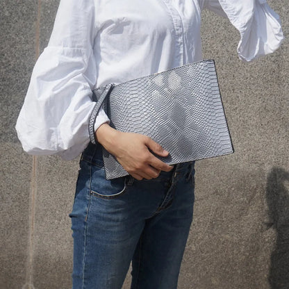 Python Pattern Clutch Bag