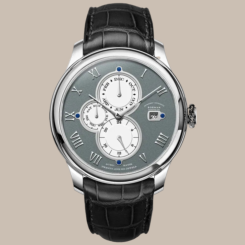 50M Waterproof Leather Watch