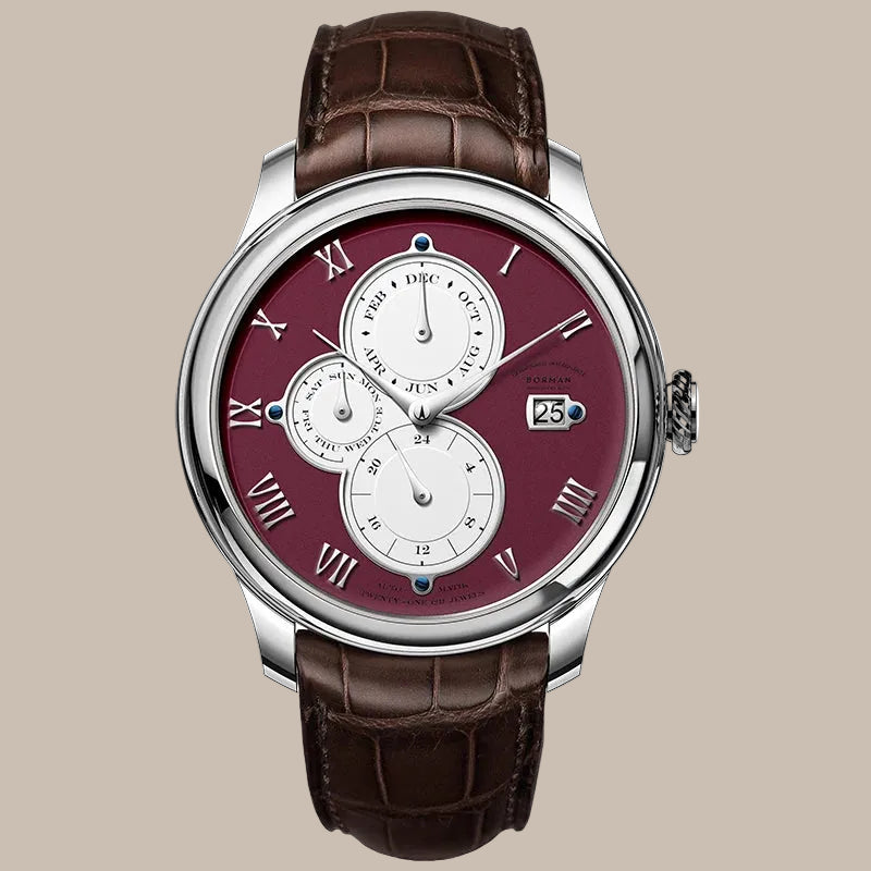 50M Waterproof Leather Watch
