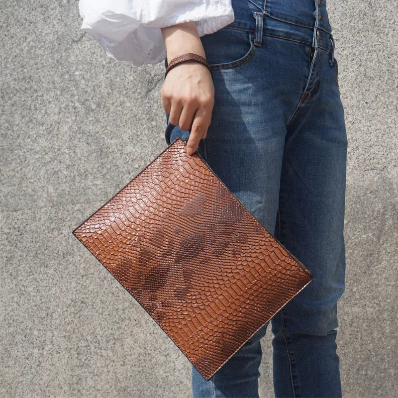 Python Pattern Clutch Bag