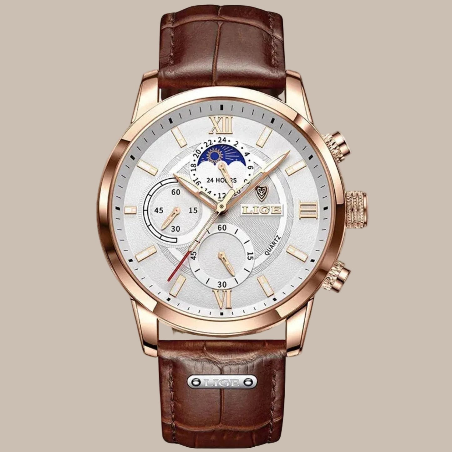 Men's Luxury Leather Quartz Watch