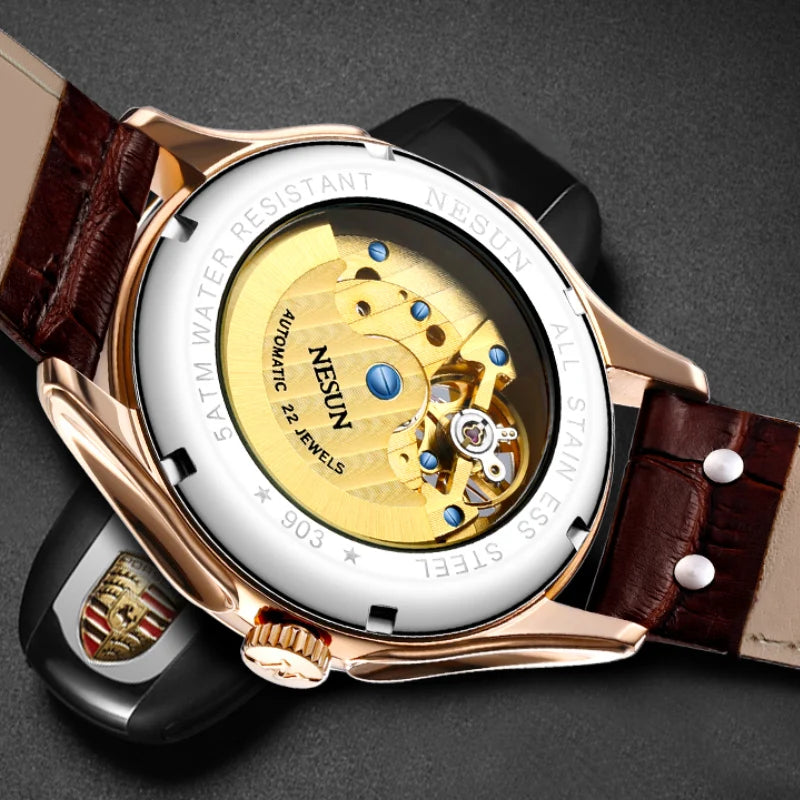 Luxury Skeleton Sapphire Watch