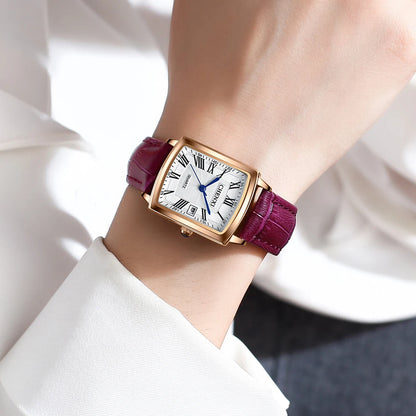 Leather Strap Quartz Watch