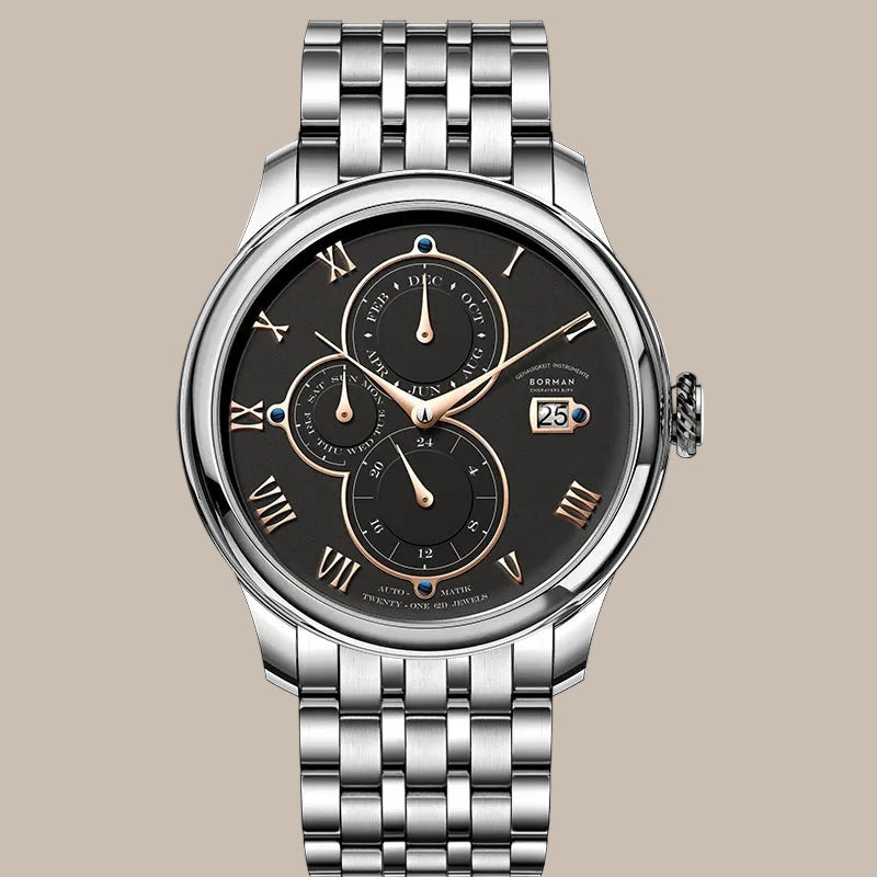 50M Waterproof Leather Watch